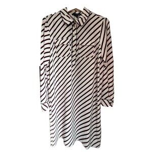 Tommy Hilfiger NWOT Striped Shirt Dress Sz 6 Knee Length White Red Blue Classic